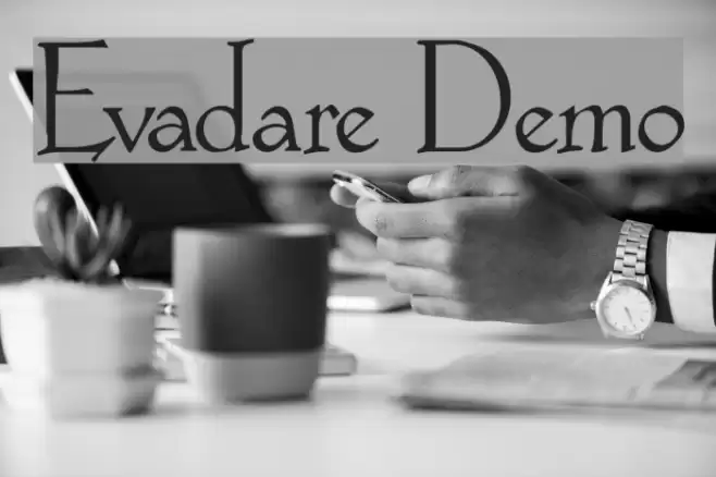 Evadare Demo Шрифта examples