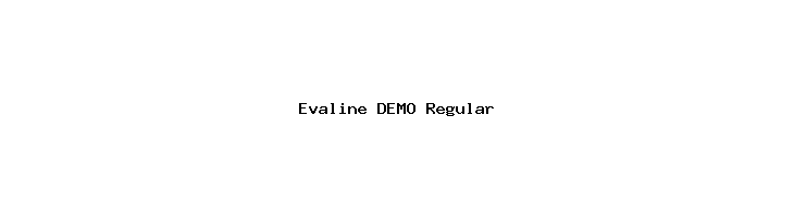 Evaline DEMO Regular  Скачать бесплатные шрифты