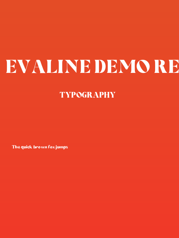 Evaline DEMO Regular Poster