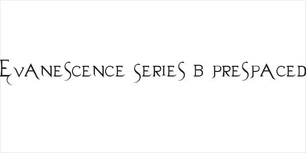 Evanescence Series B Prespaced Logo