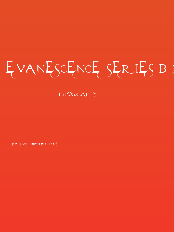 Evanescence Series B Prespaced Poster