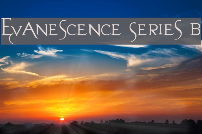 Evanescence Series B Font examples
