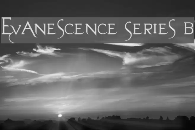 Evanescence Series B Font examples