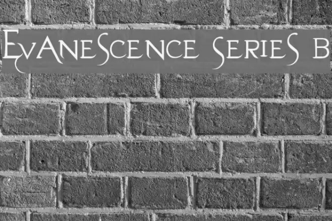 Evanescence Series B Font examples
