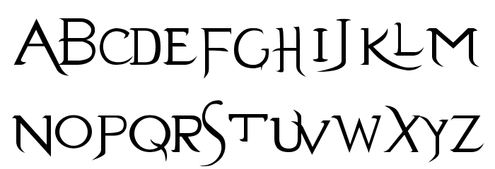 Evanescence Series B Font LOWERCASE