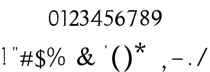 Evanescent Font OTHER CHARS
