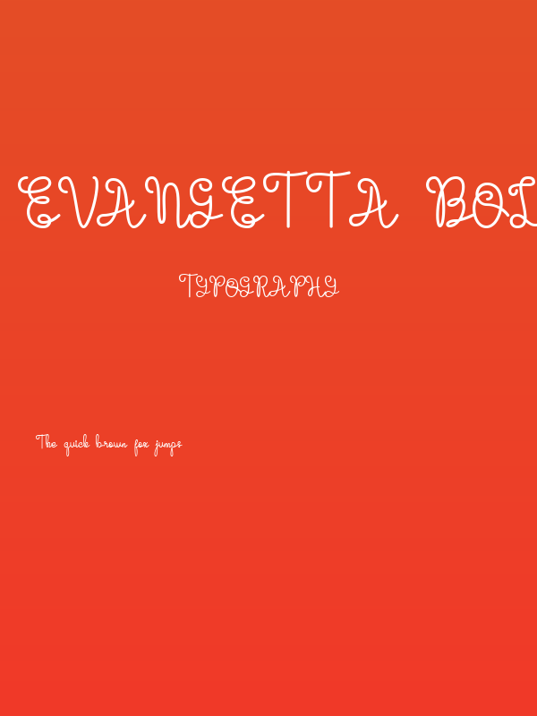 Evangetta Bold Poster