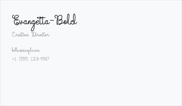 Evangetta-Bold Business Card