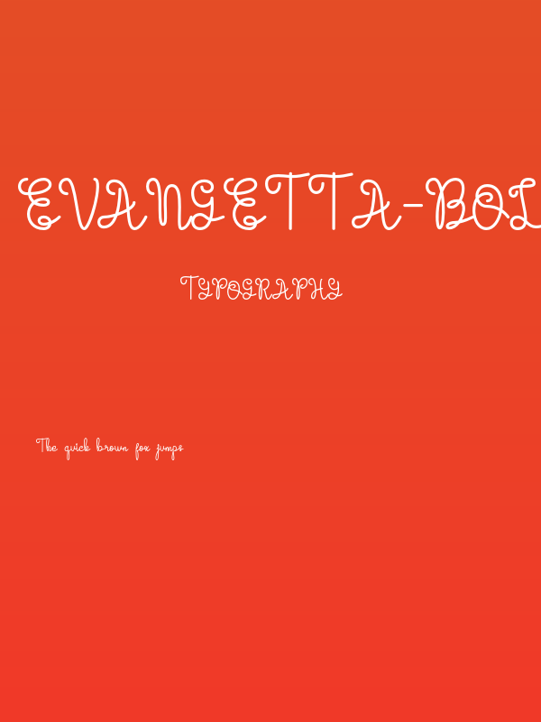 Evangetta-Bold Poster