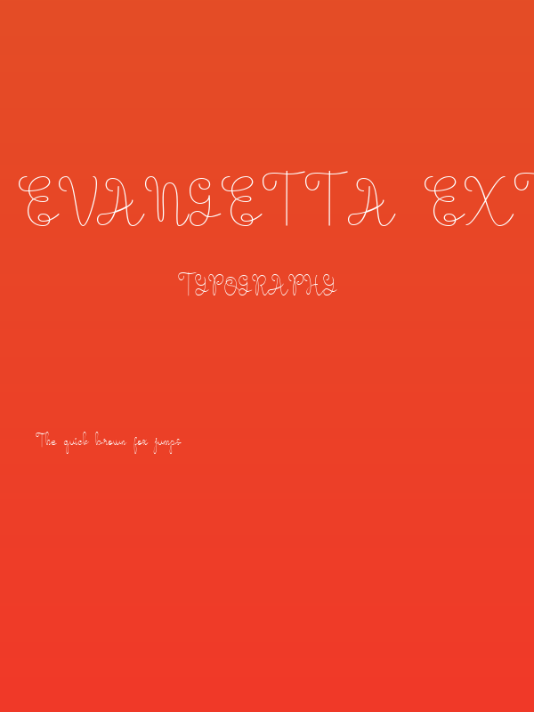 Evangetta Extra Light Poster