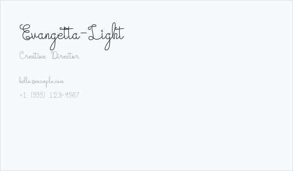 Evangetta-Light Business Card