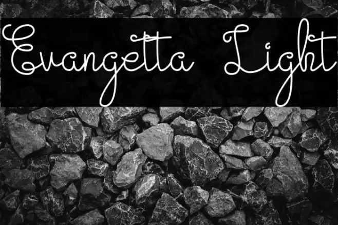 Evangetta Light Font examples