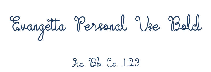 Evangetta Personal Use Bold Font Preview