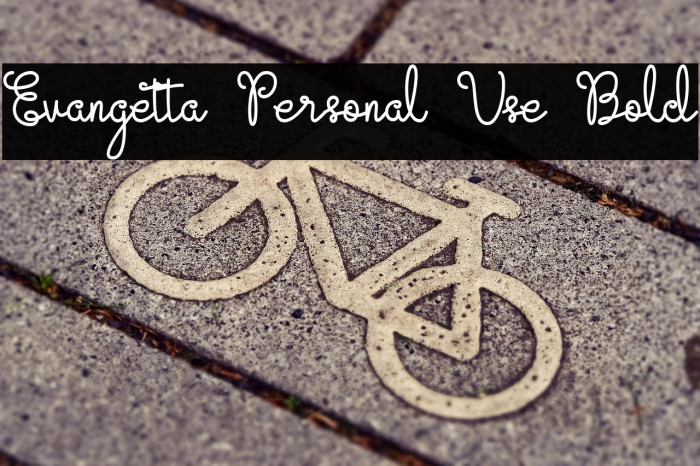 Evangetta Personal Use Bold Example 2
