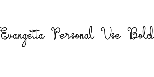 Evangetta Personal Use Bold Logo