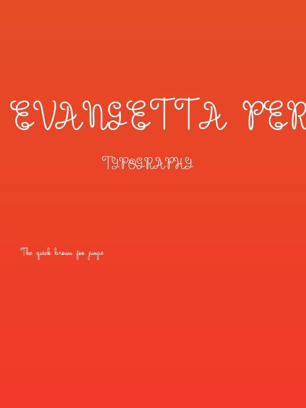 Evangetta Personal Use Bold Poster