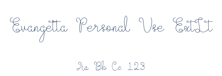 Evangetta Personal Use ExtLt Font Preview