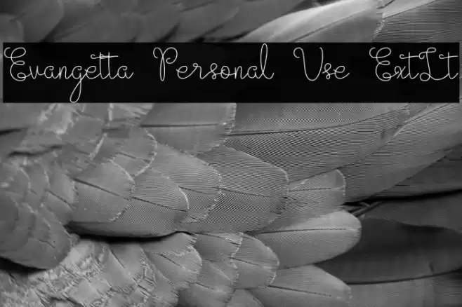 Evangetta Personal Use ExtLt Font examples