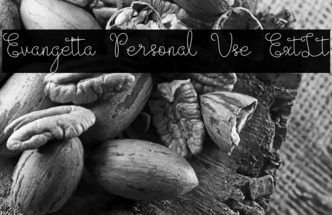 Evangetta Personal Use ExtLt Font examples
