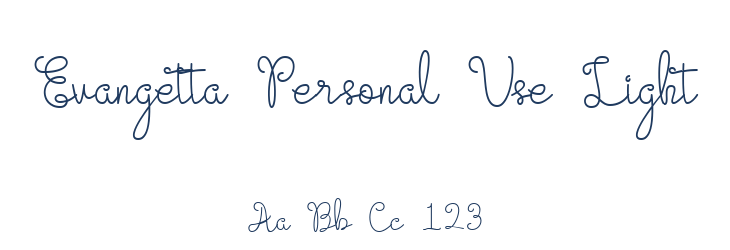Evangetta Personal Use Light Font Preview