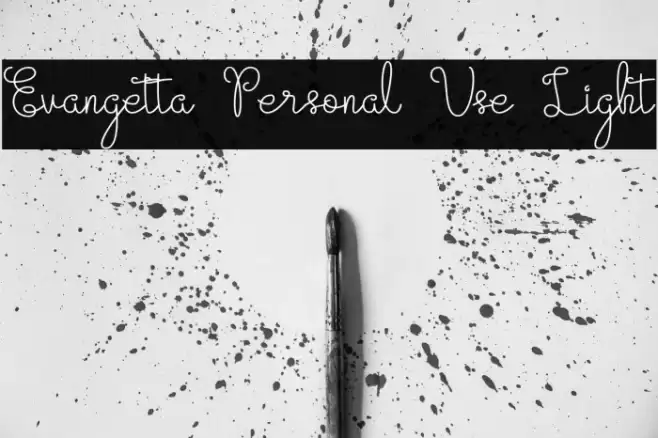 Evangetta Personal Use Light Font examples