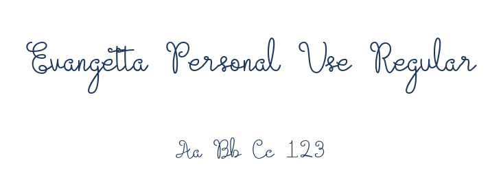 Evangetta Personal Use Regular Font Preview