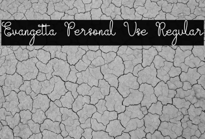 Evangetta Personal Use Regular Font examples