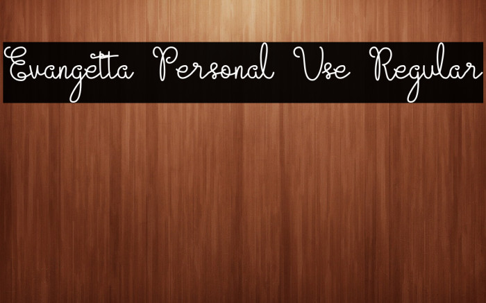 Evangetta Personal Use Regular Example 3