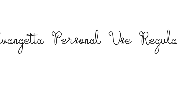 Evangetta Personal Use Regular Logo