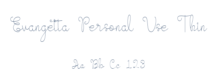 Evangetta Personal Use Thin Font Preview