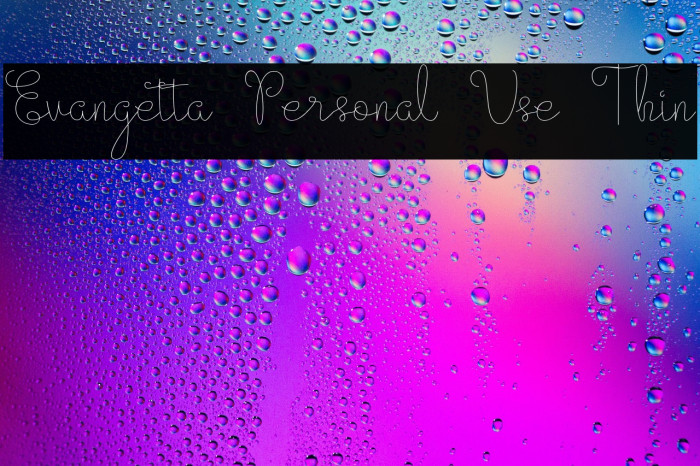 Evangetta Personal Use Thin Example 1