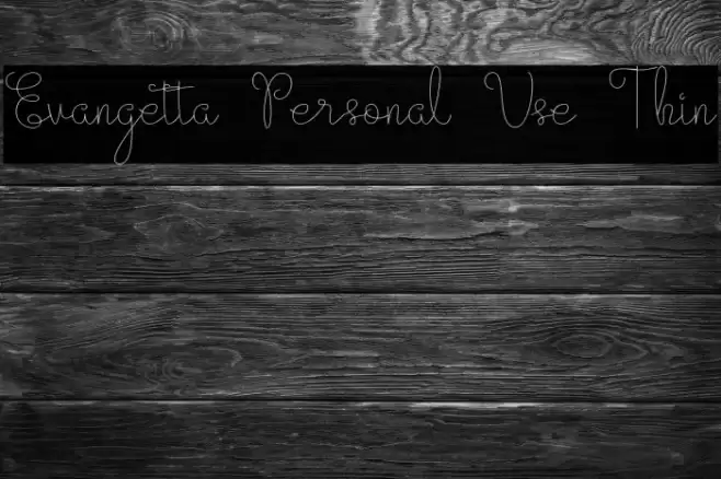 Evangetta Personal Use Thin Fonte examples