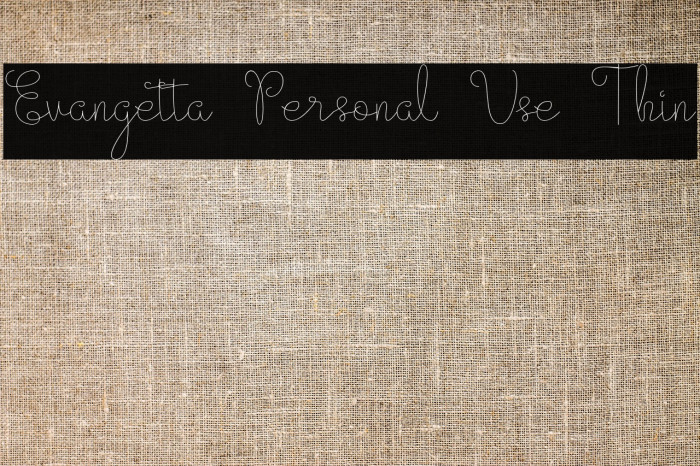 Evangetta Personal Use Thin Example 3