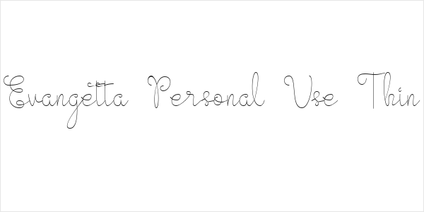 Evangetta Personal Use Thin Logo