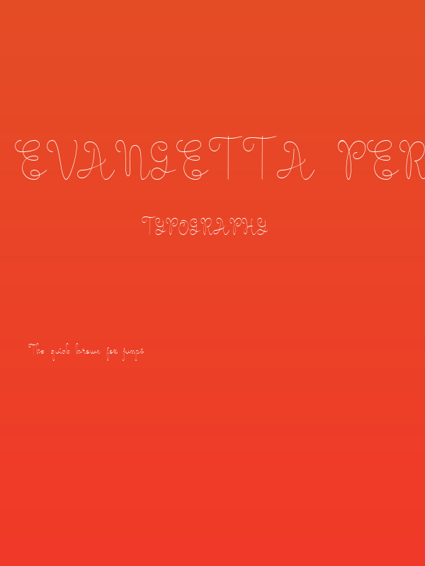 Evangetta Personal Use Thin Poster