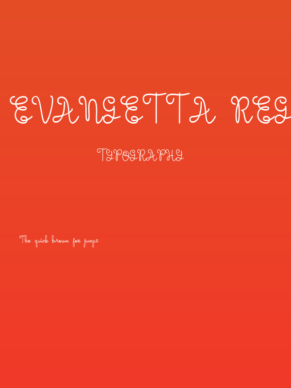 Evangetta Regular Poster