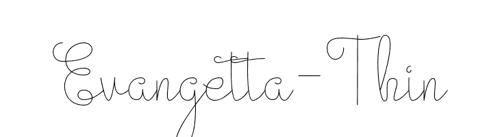 Evangetta-Thin  Frei Schriftart Herunterladen