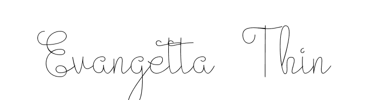 Evangetta Thin  Frei Schriftart Herunterladen