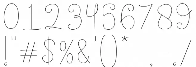 Evangetta Thin Font OTHER CHARS