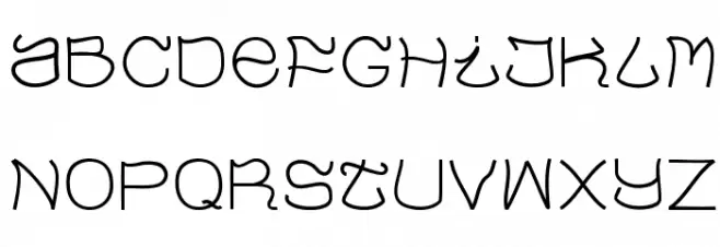 Evaow Schriftart Kleinbuchstaben