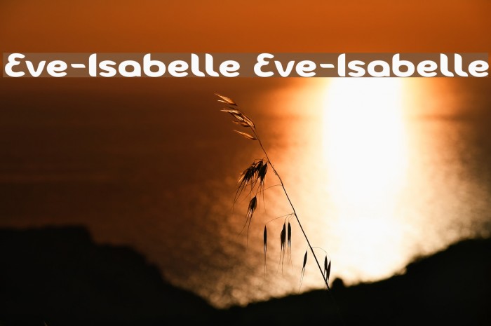 Eve-Isabelle Eve-Isabelle Font examples