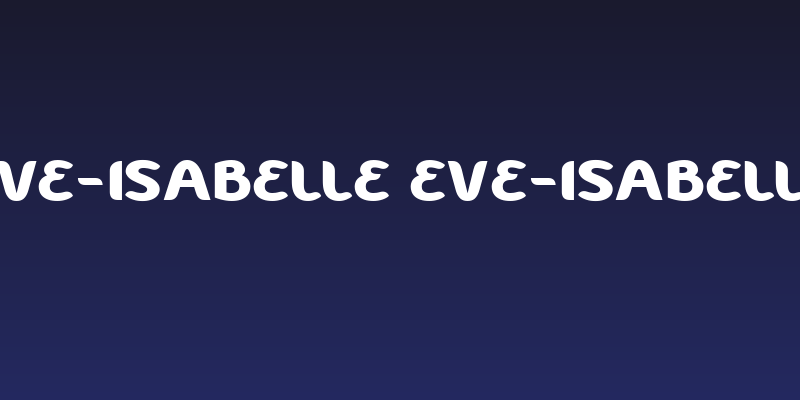 Eve-Isabelle Eve-Isabelle Social Header