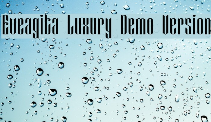 Eveagita Luxury Demo Version Font examples