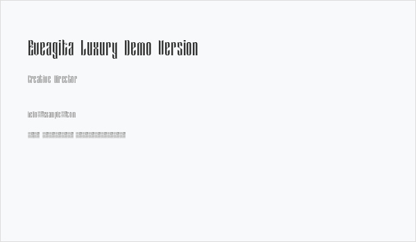 Eveagita Luxury Demo Version Business Card