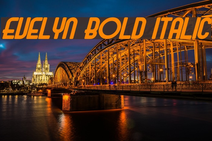 Evelyn Bold Italic Font examples