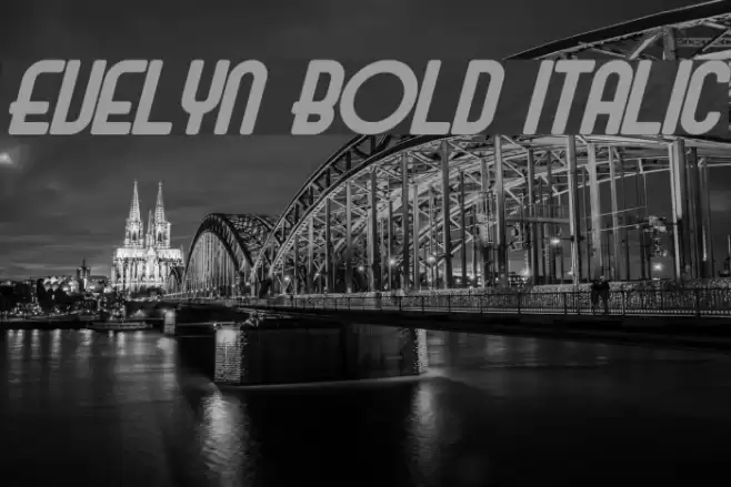 Evelyn Bold Italic Font examples