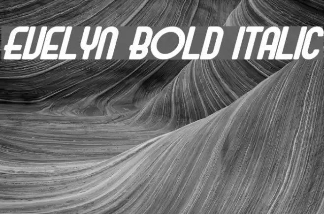 Evelyn Bold Italic Font examples