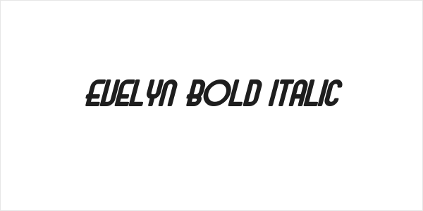 Evelyn Bold Italic Logo