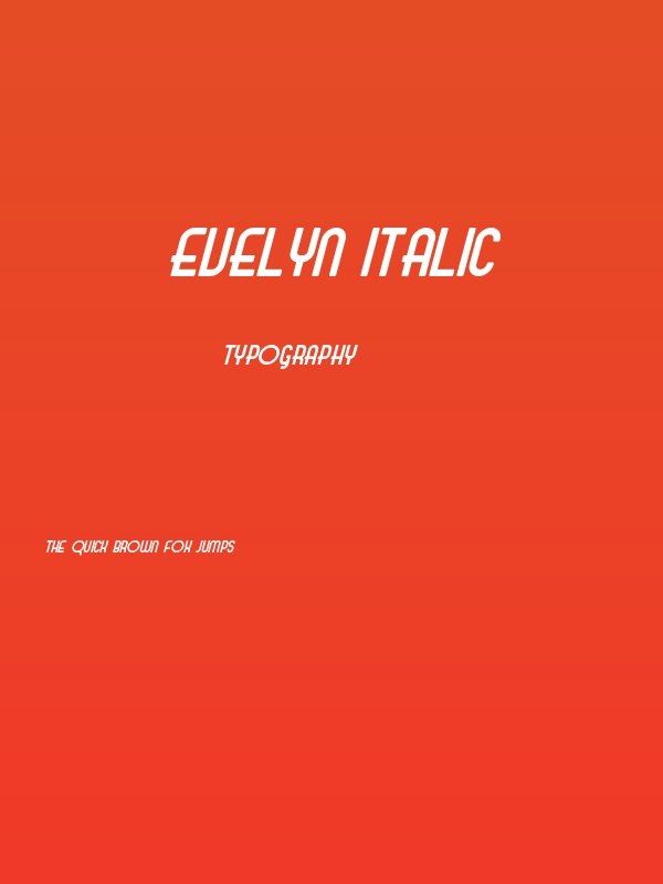 Evelyn Italic Poster