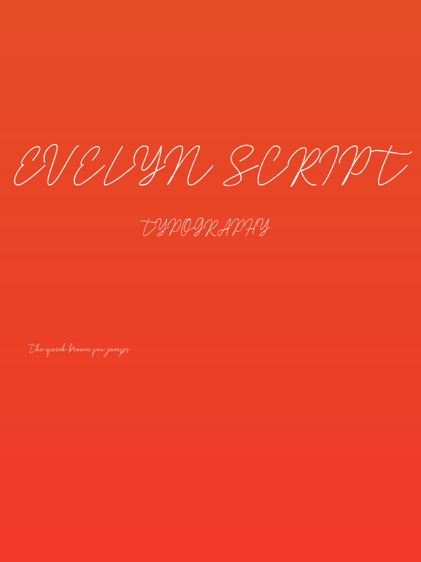 Evelyn Script Poster